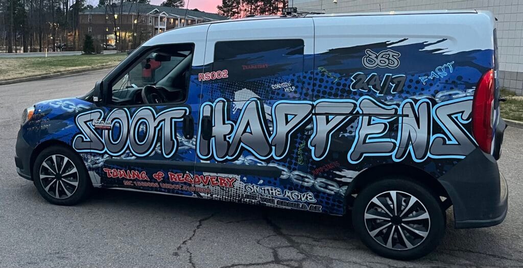 Soot Happens roadside assistance vehicle